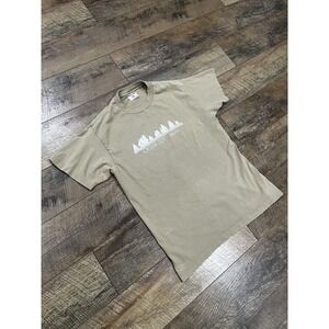 Vintage 80s Ogunquit Maine Tee Jays Made in USA Single Stitch T Shirt Tan Large